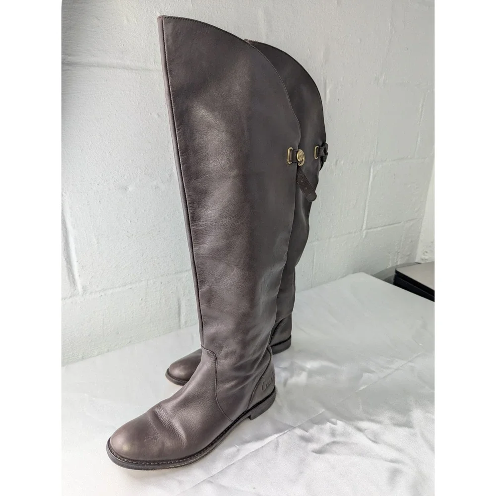 Coach Cheyenne Over the Knee Genuine Leather Riding‎ Boots Women's Size 7.5 B